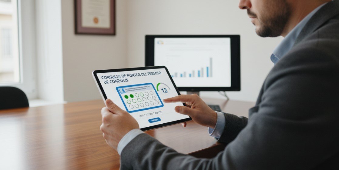 persona consultando su saldo de puntos